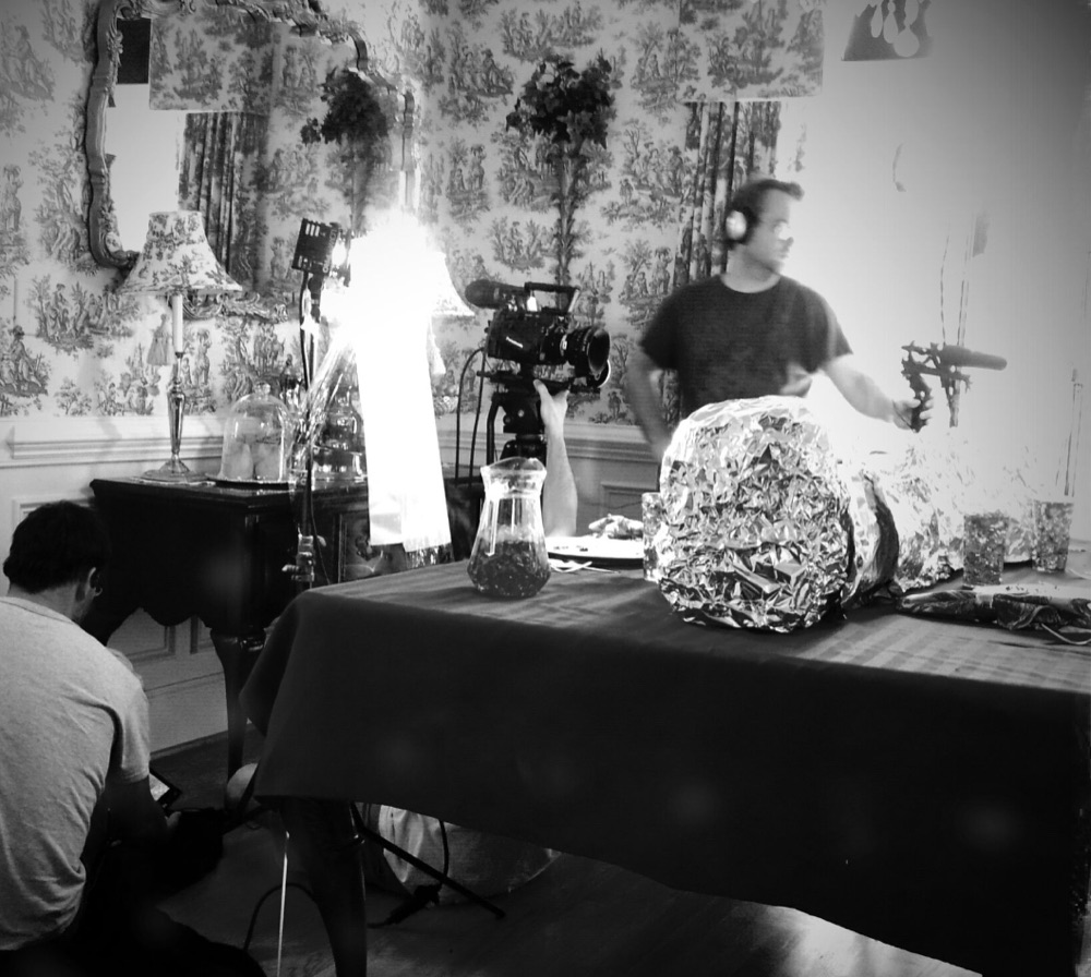 Behind the scenes with a professional video production crew